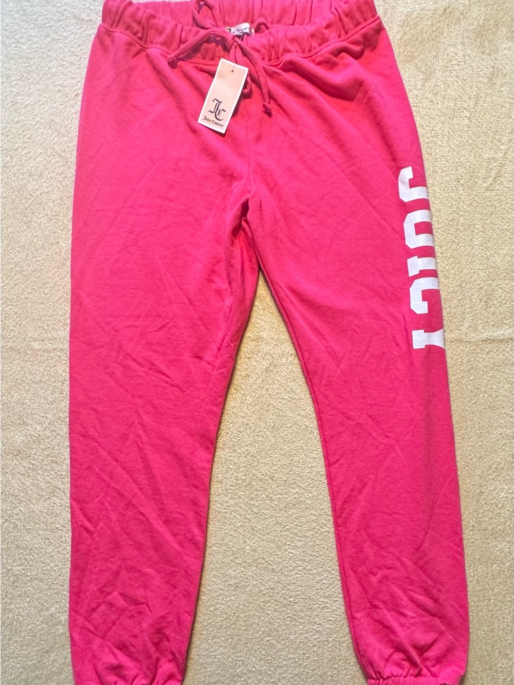 Juicy Couture Hot Pink Logo Track Joggers